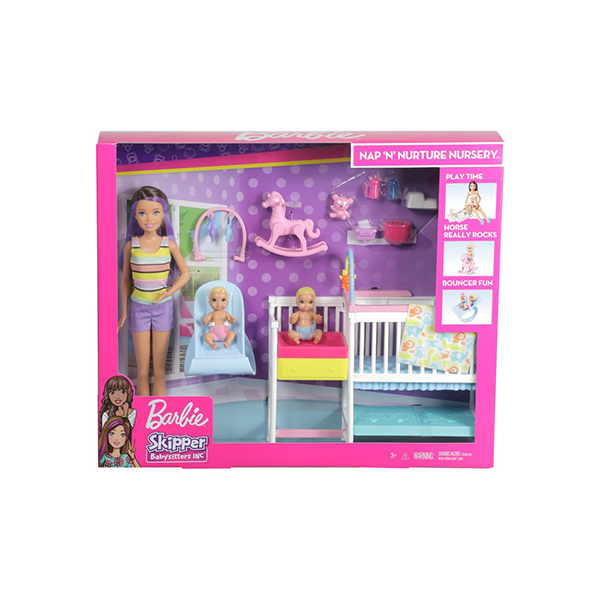 Barbie Skipper Babysitters Inc Nap 'n Nurture Nursery Playset