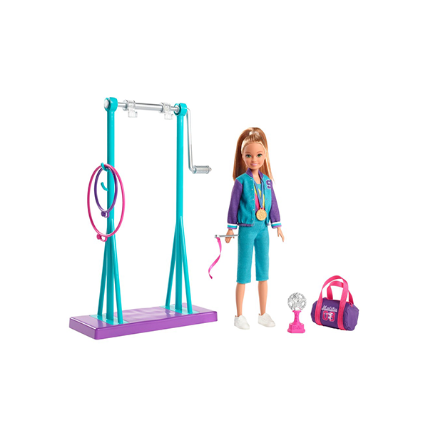 Barbie Team Stacie Doll and Gymnastics Playset