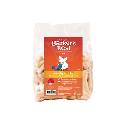 Barkers Best Chicken Bone Biscuit Dog Treat 750g x 2