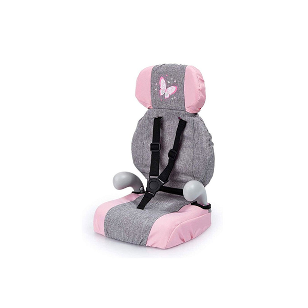 Bayer Deluxe Butterfly Travel Car Seat Toy for 46cm Dolls/Kids 3y+ Pink/Grey