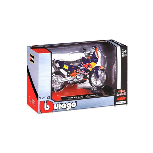 Bburago KTM 450 Dakar Rally Red Bull #1 1:18 Scale Motorbike