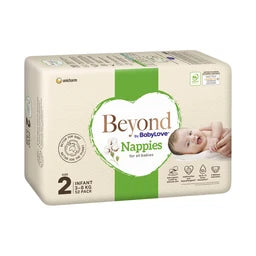 Beyond By Babylove Infant Nappies Size 2 (3-8Kg) | 52 pack