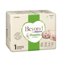 Beyond By Babylove Newborn Nappies Size 1 (Up To 5Kg) | 56 pack