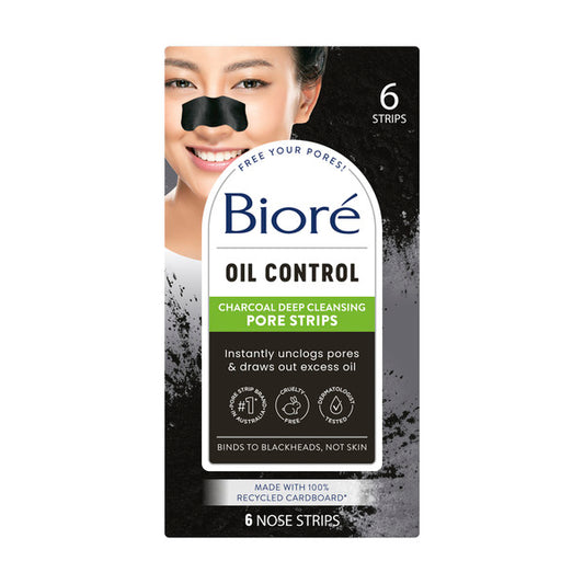 Biore Charcoal Deep Cleansing Pore Strips | 6 pack