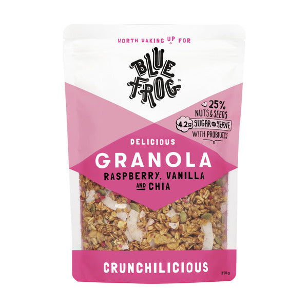 Blue Frog Probiotic Raspberry And Vanilla Granola | 350g