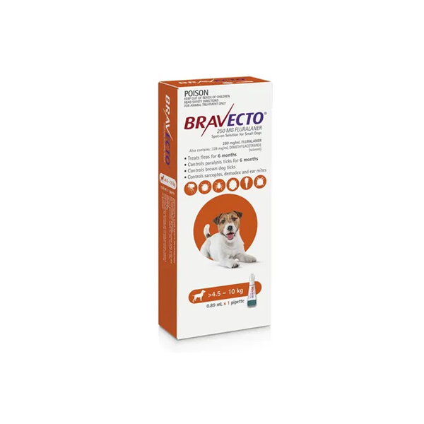 Bravecto Spot-on for Small Dogs - 4.5 kg - 10kg 1Pk