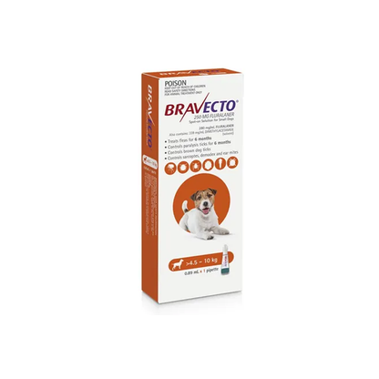 Bravecto Spot-on for Small Dogs - 4.5 kg - 10kg 1Pk