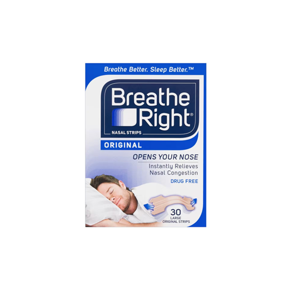 Breathe Right Nasal Strips Original Tan L 30 Pack