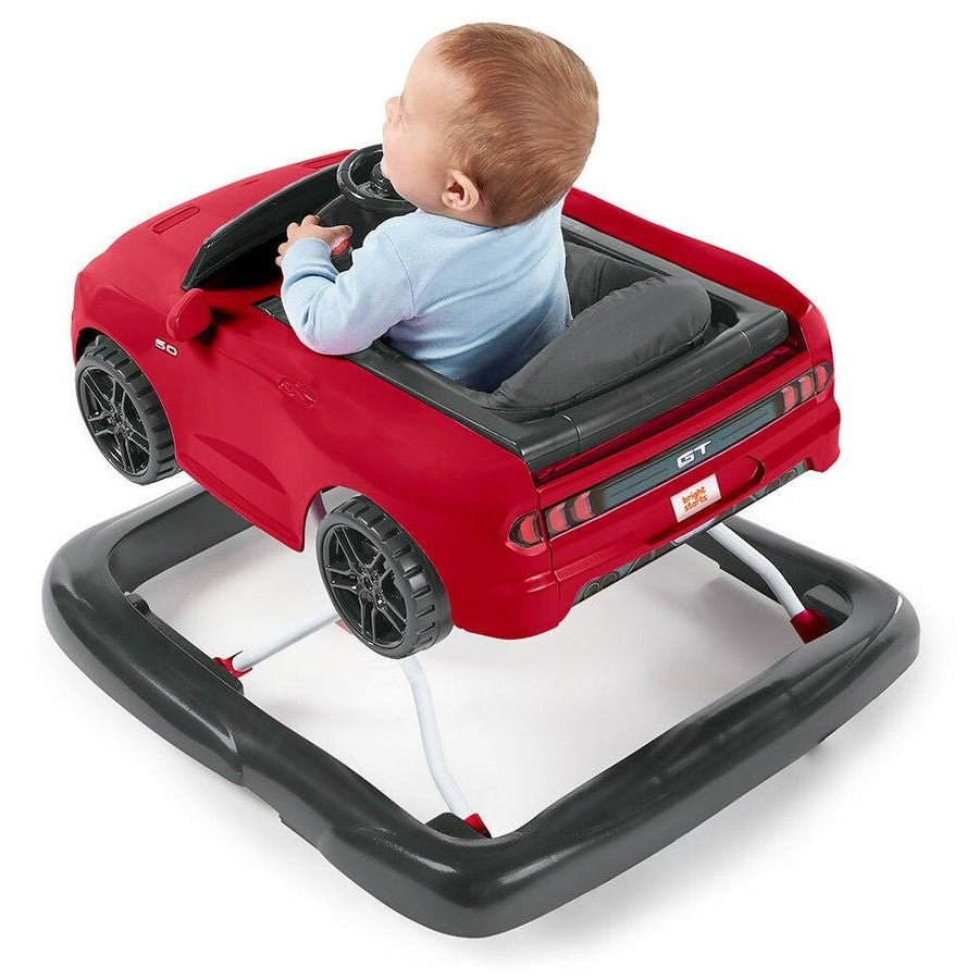 Bright Starts Ford Mustang 3-in-1 Baby Toddler Walker Toys Car Push 6-12m Red