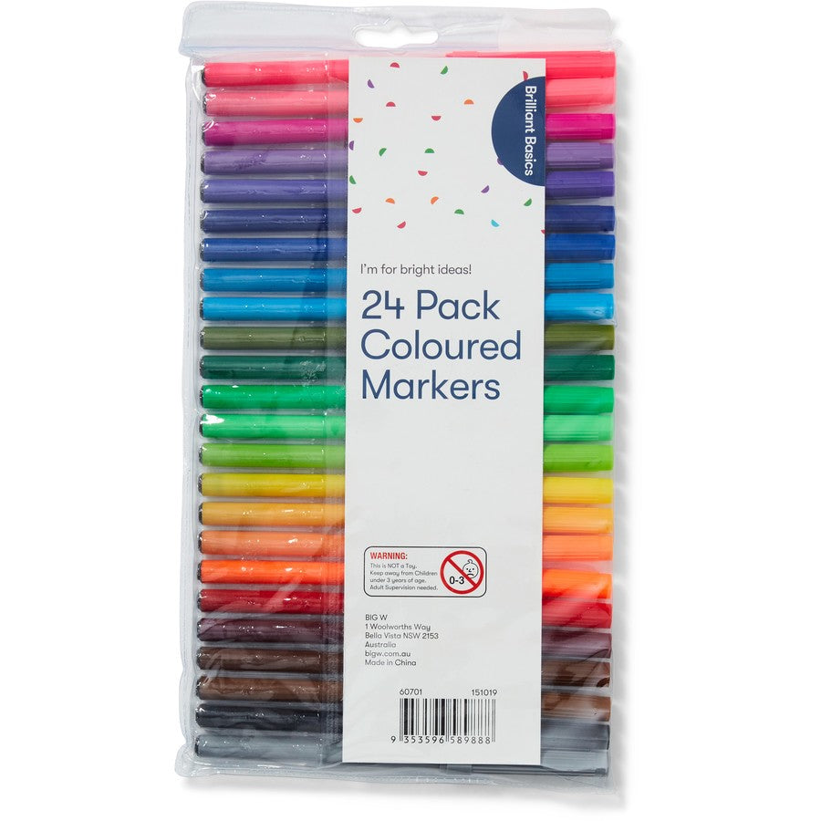 Brilliant Basics Markers 24 Pack - Multi