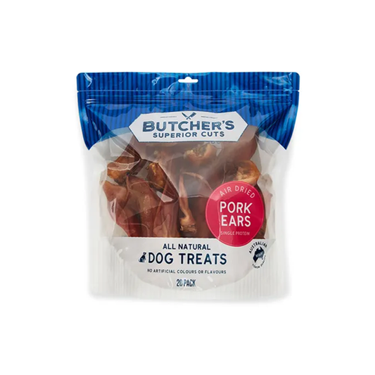 Butcher's Superior Cuts Pork Ear Dog Treat 20PK x 2