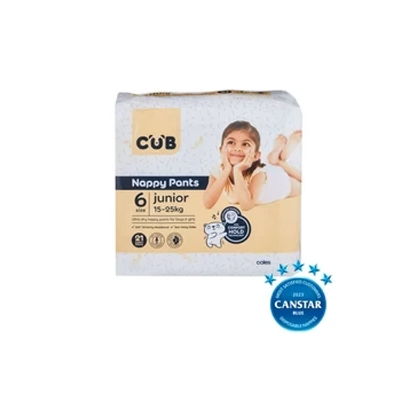 CUB Junior Nappy Pants Size 6 | 21 pack