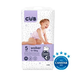 CUB Nappies Unisex Walker Size 5 | 44 pack