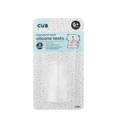 CUB Standard Neck Silicone Teats 6+ Months | 2 pack