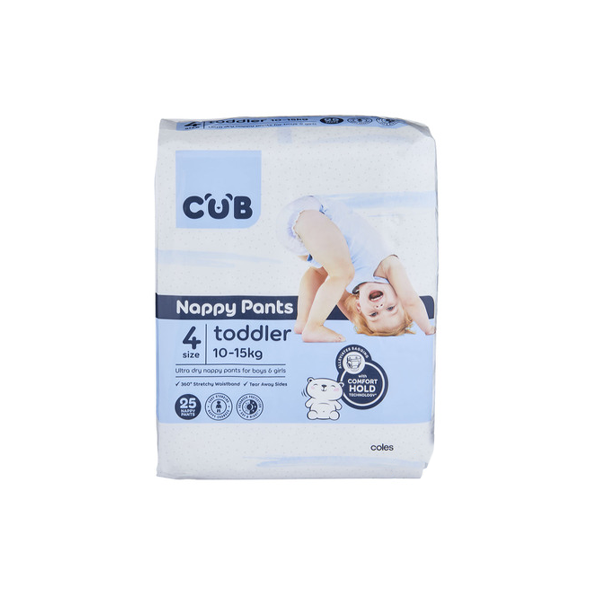 CUB Toddler Nappy Pants Size 4 | 25 pack