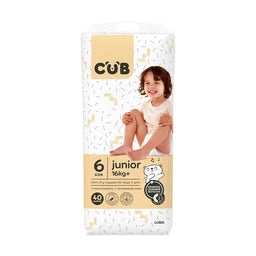 CUB Unisex Junior Nappies Size 6 | 40 pack