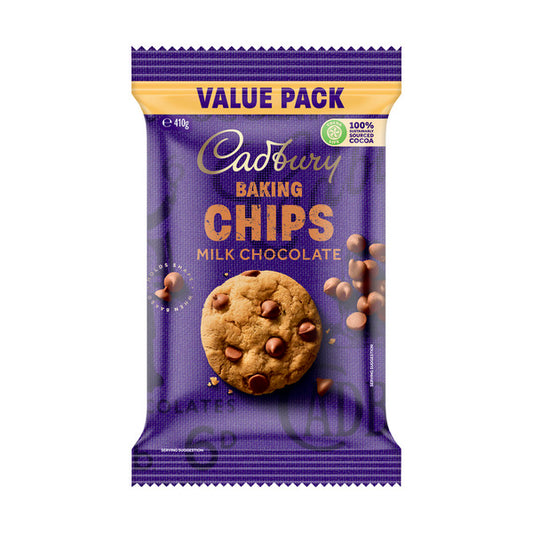 Cadbury Milk Chocolate Baking Chips Value Pack | 410g