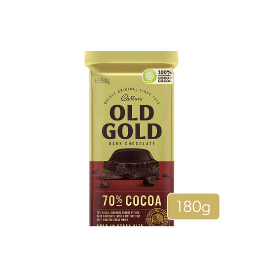 Cadbury Old Gold 70% Cocoa Dark Chocolate Block | 180g
