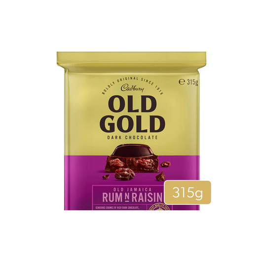 Cadbury Old Gold Rum And Raisin Large Chocolate Block | 315g