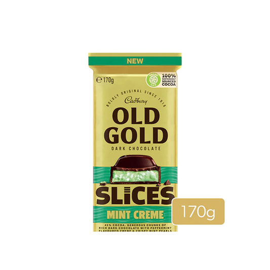 Cadbury Old Gold Slices Mint Creme Dark Chocolate Block | 170g