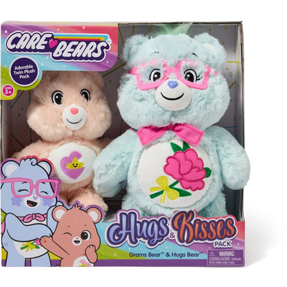 CareBears 35cm Grams & 25cm Hugs Bear Plush Twin Pack