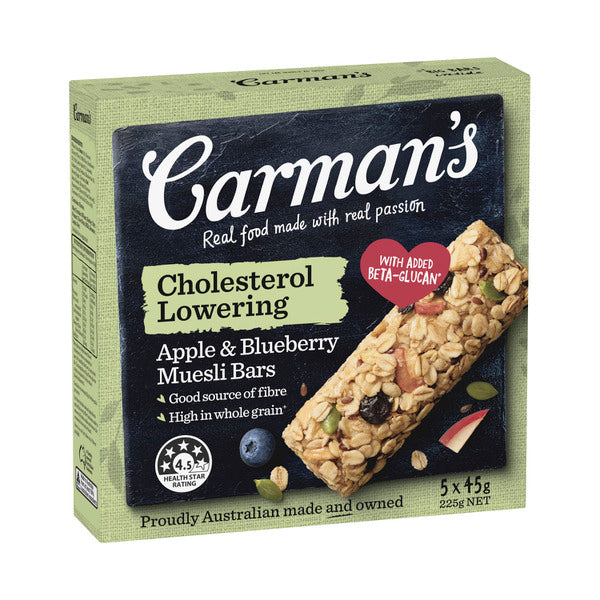 Carman's Cholesterol Lowering Bar Apple & Bluebery | 225g