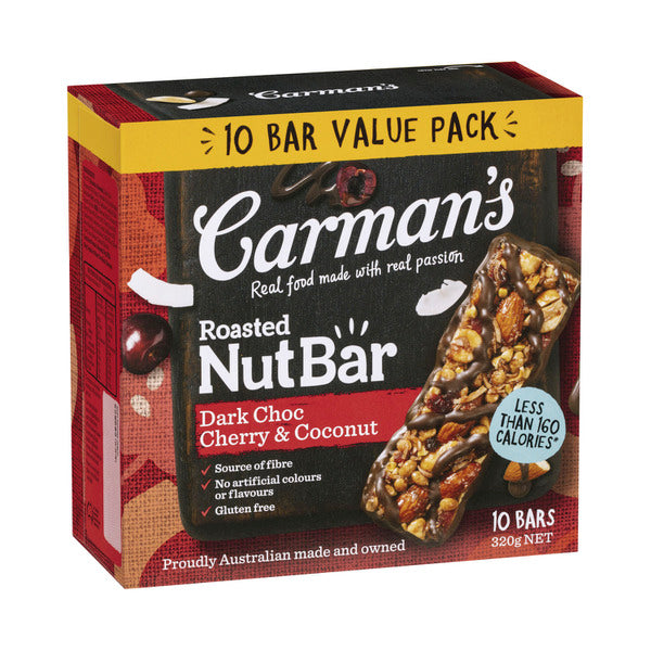 Carman's Nut Dark Choc Cherry & Coconut Value Pack | 10 pack