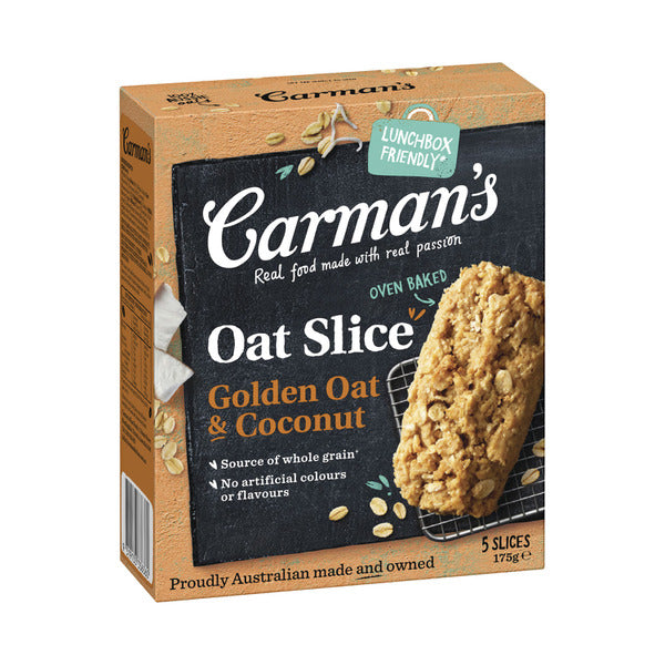 Carman's Oat Slices Golden Oat And Coconut 5 Pack | 175g