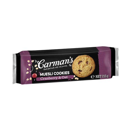 Carmans Muesli Cookies Cranberry Oat | 215g