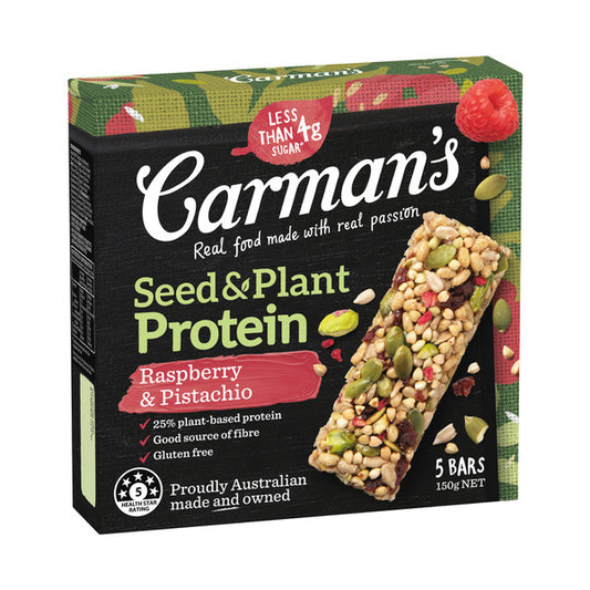 Carmans Plant Protein Bar Raspberry Pistachio 5 Pack | 150g