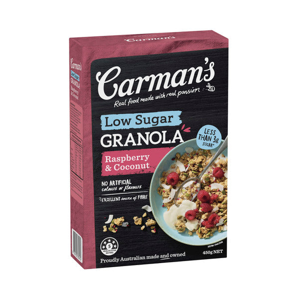 Carmans Raspberry & Coconut Low Sugar Granola | 450g