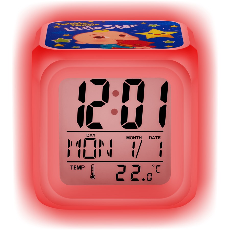 Cocomelon LED Glo-clock with Room Temperature