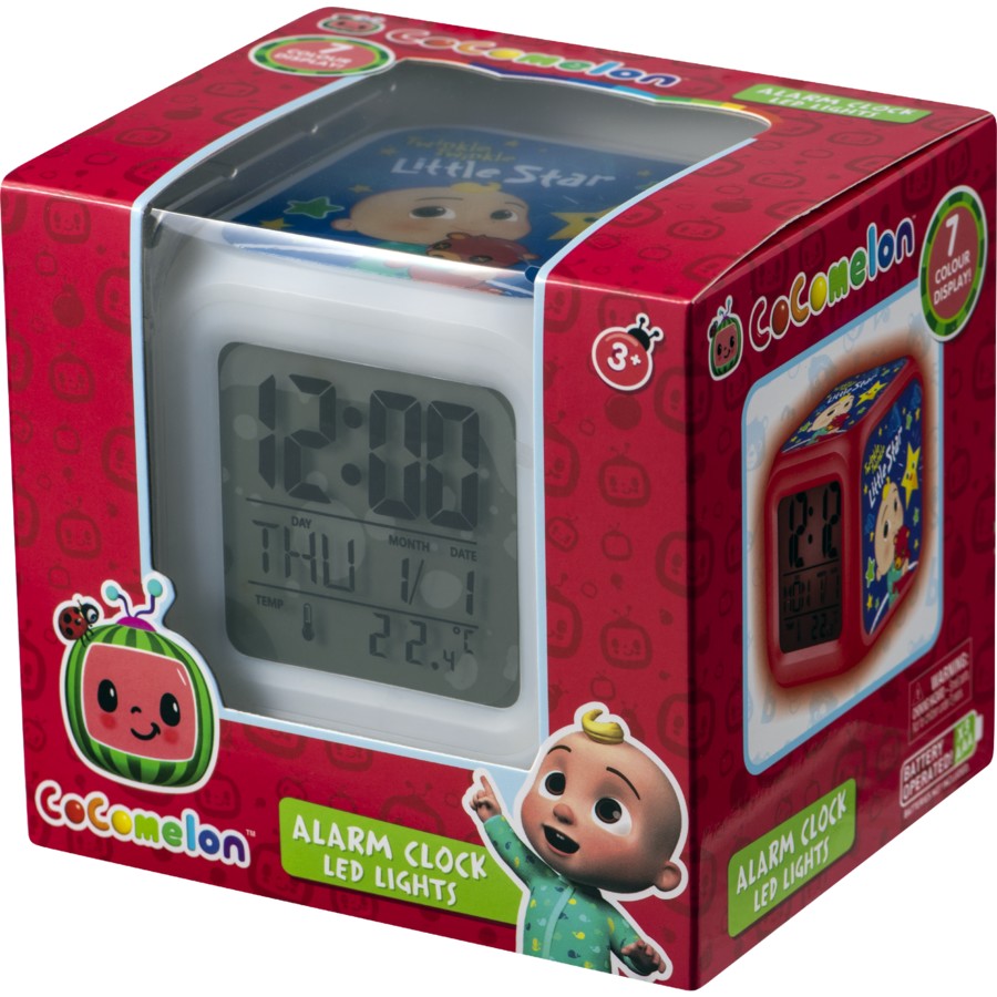 Cocomelon LED Glo-clock with Room Temperature