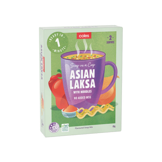 Coles Asian Laksa Soup Serves 2 | 65g