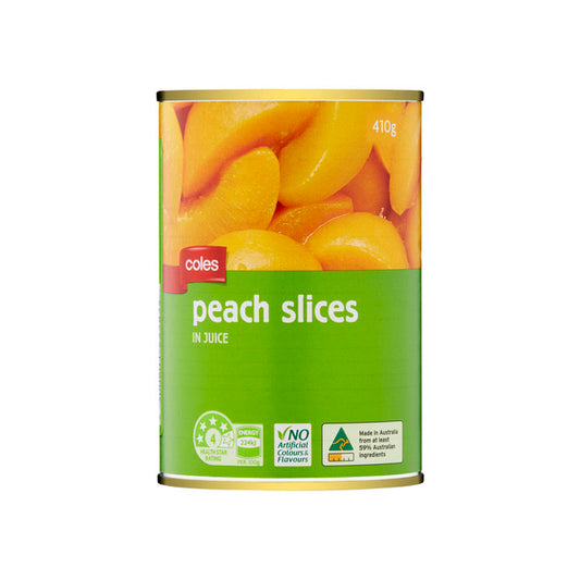 Coles Australian Peach Slices In Juice | 410g