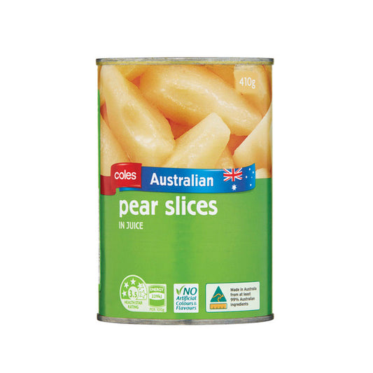 Coles Australian Pear Slices In Juice | 410g