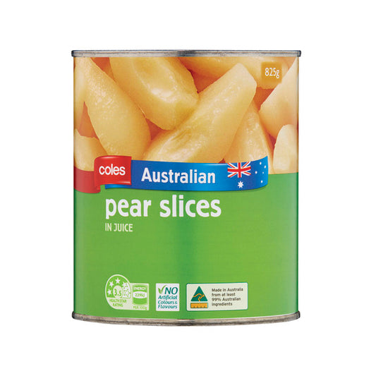 Coles Australian Pear Slices In Juice | 825g