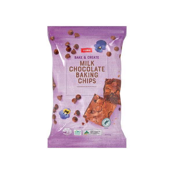 Coles Bake & Create Milk Chocolate Chips | 200g