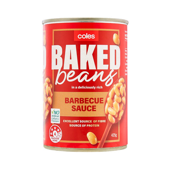 Coles Baked Beans In BBQ Sauce | 425g