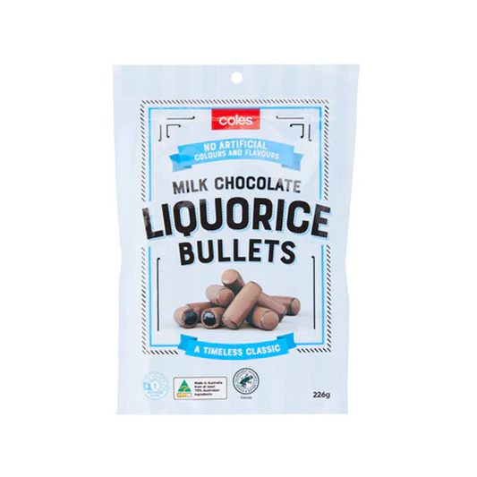 Coles Bullets Milk Liquorice | 226g