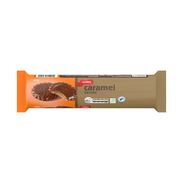 Coles Caramel Chocolate Deluxe Biscuits | 200g