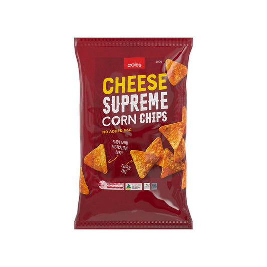Coles Cheese Supreme Corn Chips | 200g