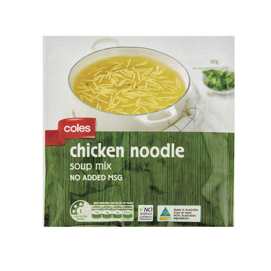 Coles Chicken Noodle Soup | 50g x 2 Pack
