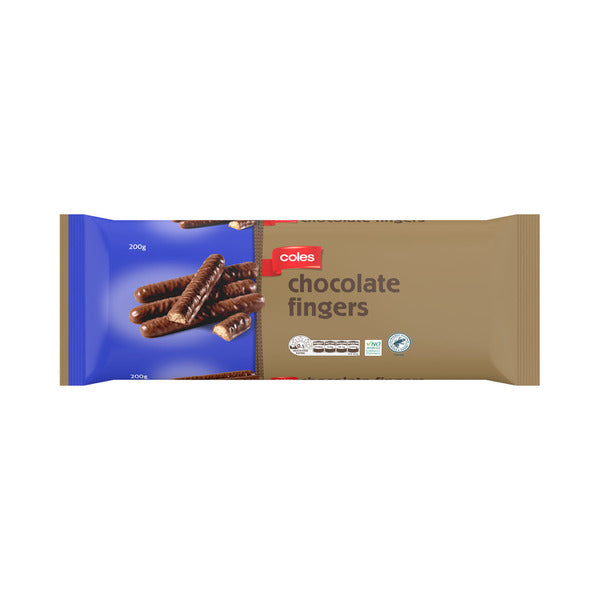 Coles Chocolate Fingers Biscuits | 200g