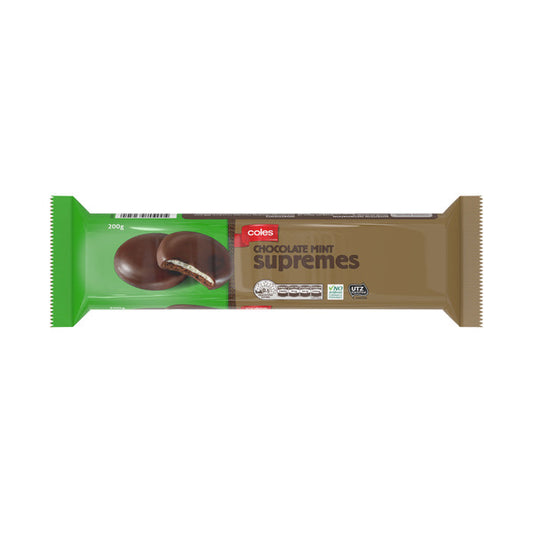 Coles Chocolate Mint Supremes Biscuits | 200g