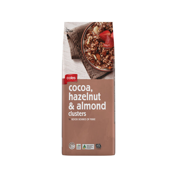 Coles Cocoa Hazelnut & Almond Clusters | 750g