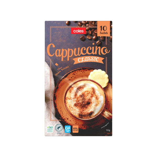 Coles Coffee Cappuccino 132g | 10 Pack