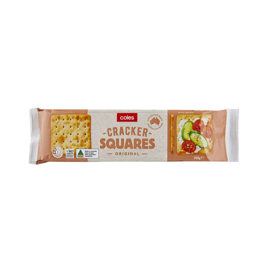 Coles Cracker Squares | 250g x 2 Pack