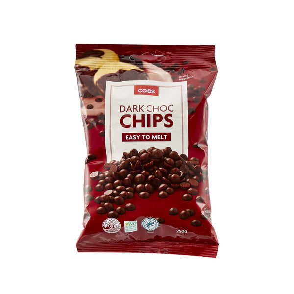 Compound Choc Coles Dark Compound Choc Chips | 250g – Shop & Dispatch