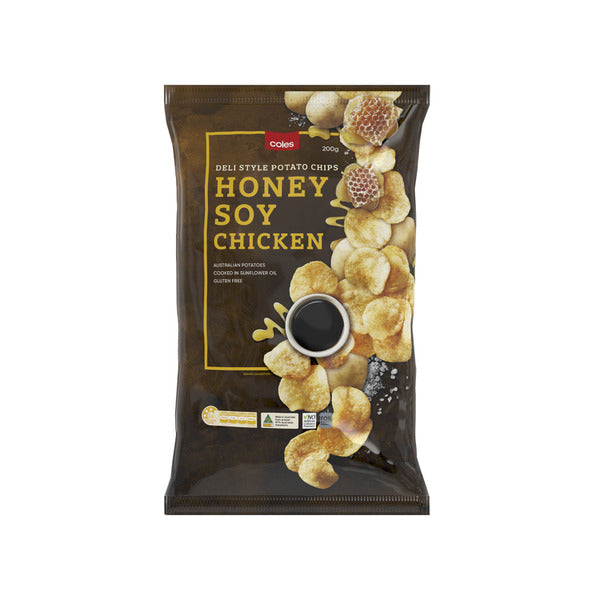 Coles Deli Honey Soy Chicken Style Potato Chips | 200g